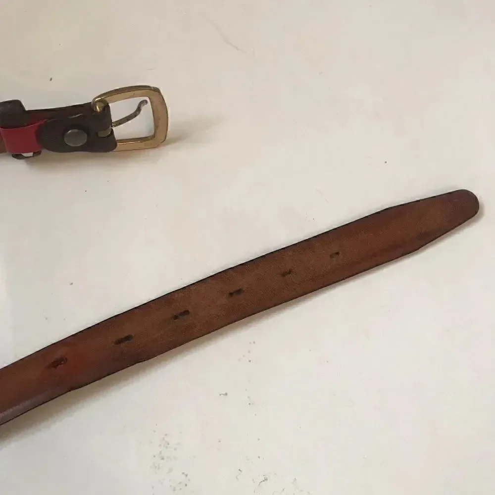 Hickok brass buckle belt